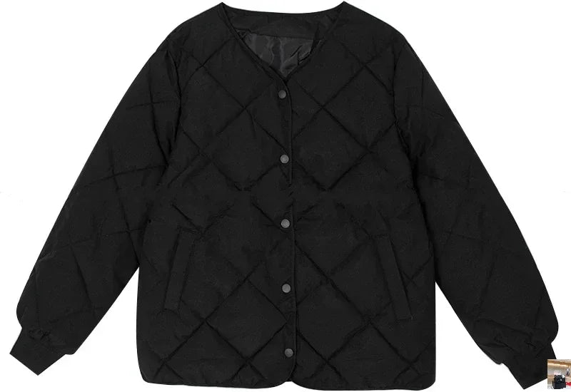 Patterned Loose Versatile Cotton Jacket