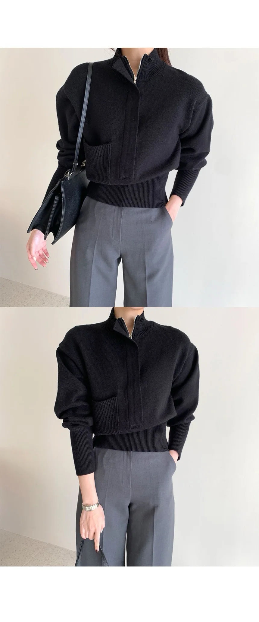 Winter Korean Simple Elegant Knitted Pullovers