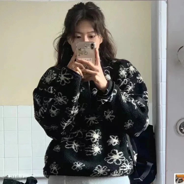 Print Flower Femme Lambswool Jacket SA005