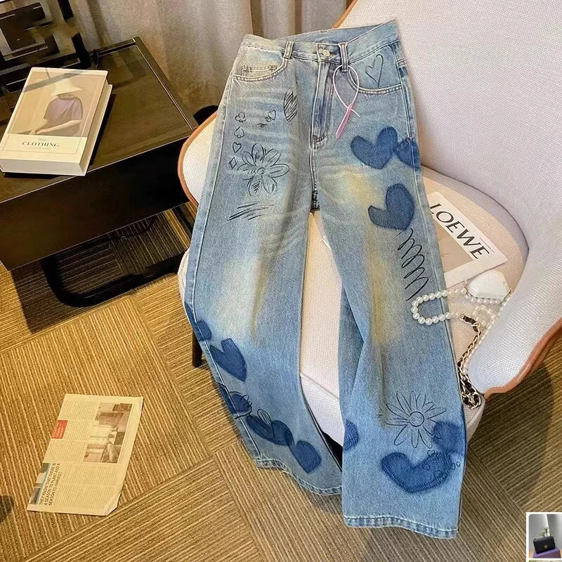 Y2k Loose Wide Leg Pants Sa054