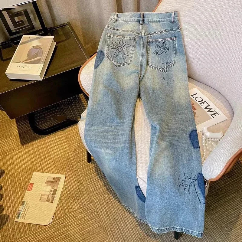 Y2k Loose Wide Leg Pants Sa054