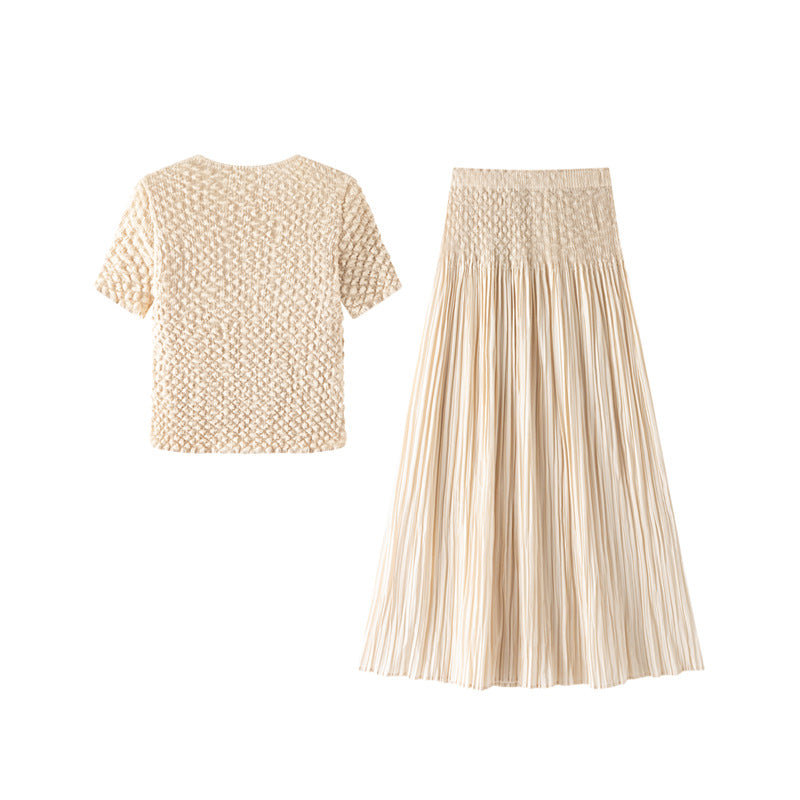 Knit Top + Skirt Women's Suit