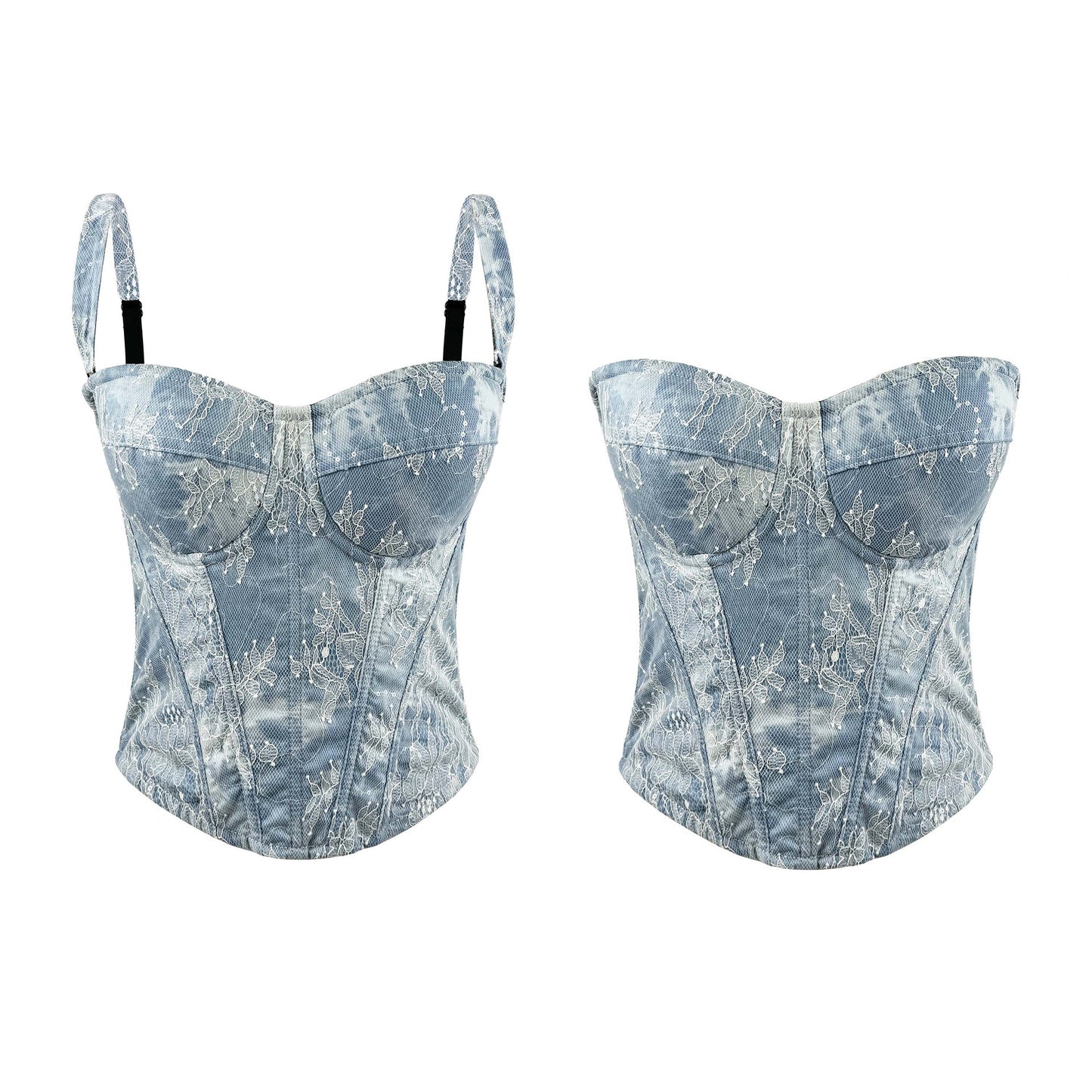 Denim Suspender Tube Top 69A747
