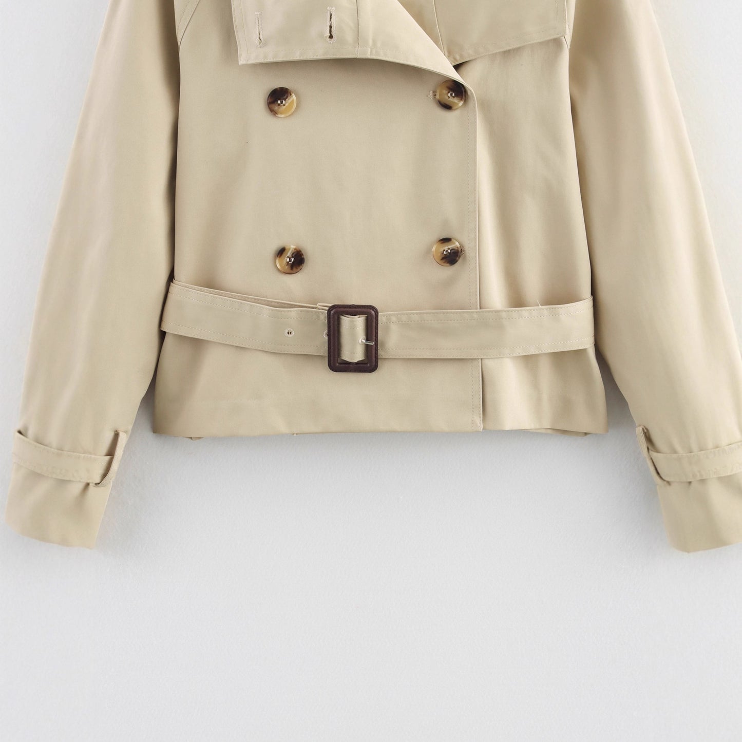 Waist Buckle Short Trench Coat SA554