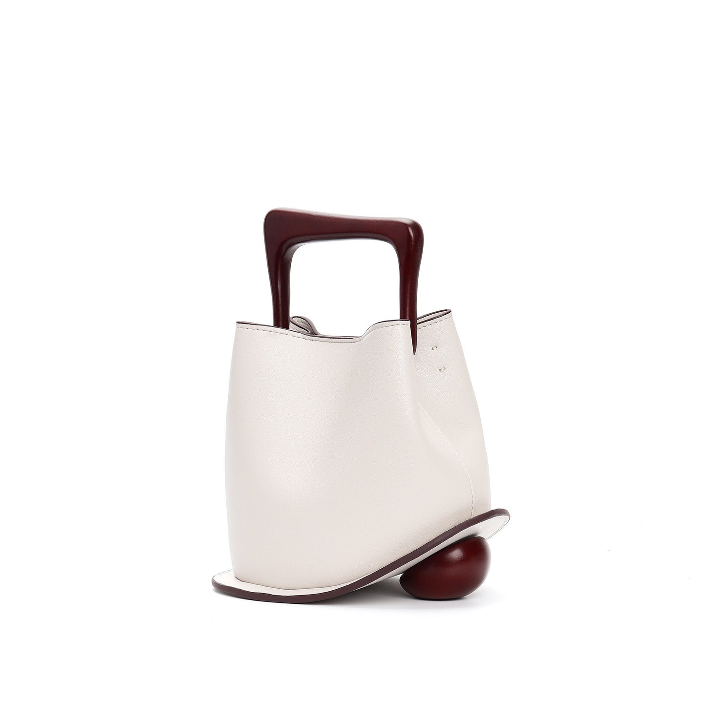 Bucket Bag Wooden Portable Messenger Bag Female 58A690