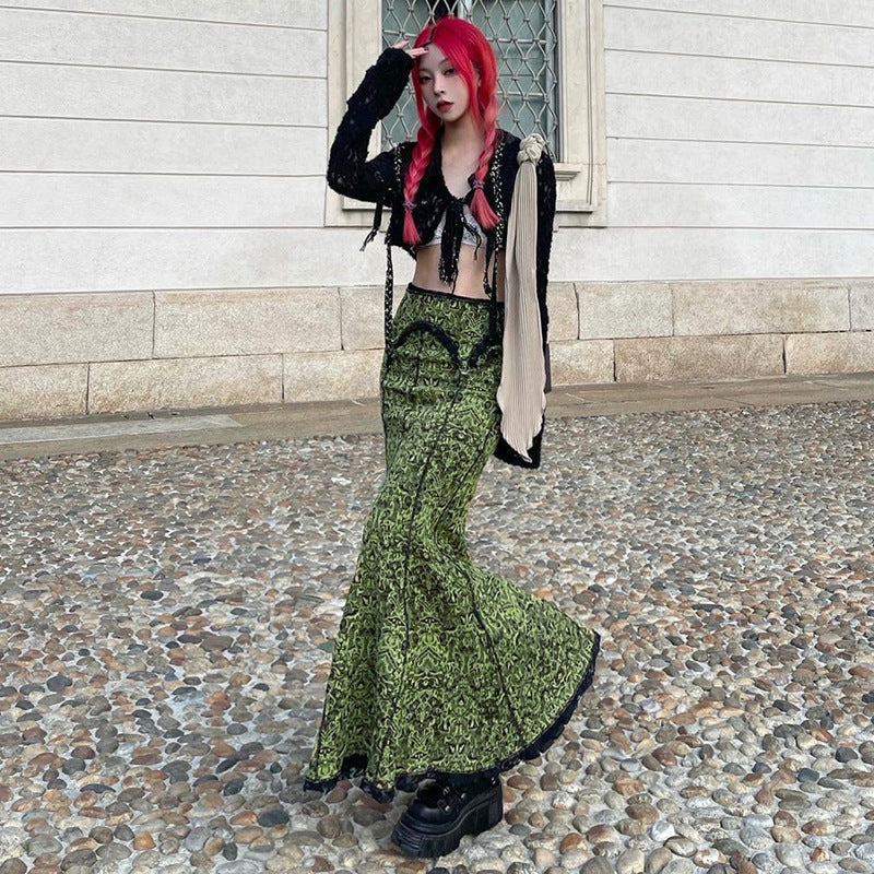 LACE LONG skirt 69A132