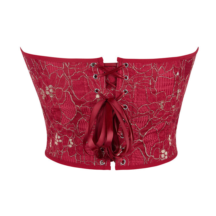 Crimson Mesh Shapewear Top 69A705