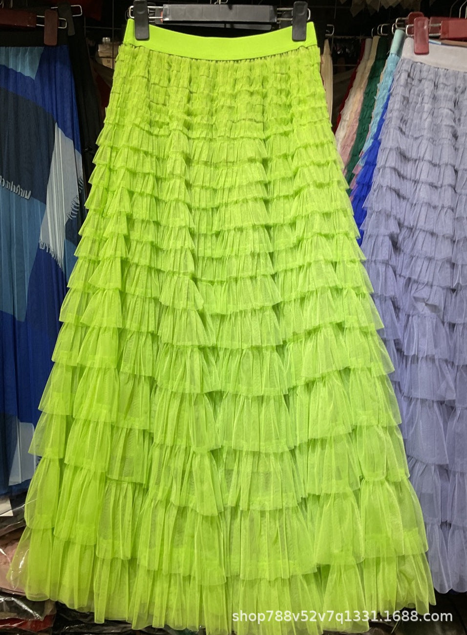 Mesh Splicing Cake Skirt 69A682