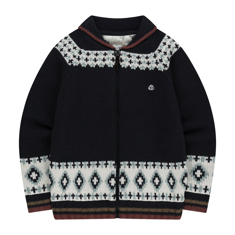 Japanese Thick Needle Thickened Jacquard Sweater Women 73C100