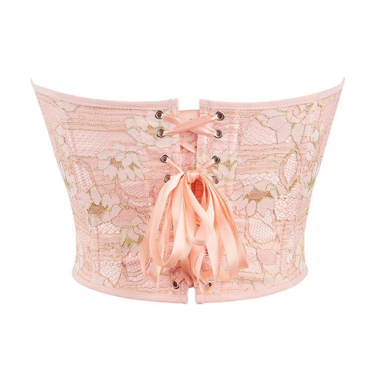 Light Pink Lace Ladies Court Top 69A702