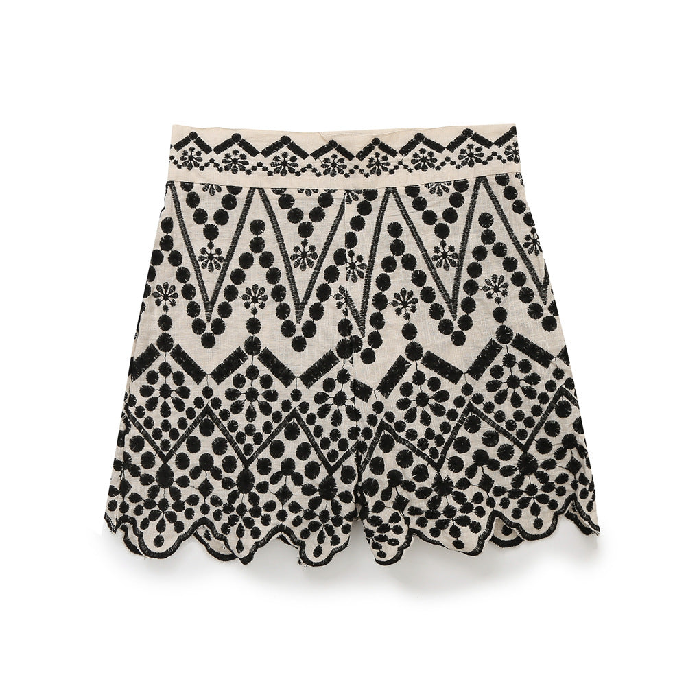 Embroidered Shirt Embroidered Shorts SA341