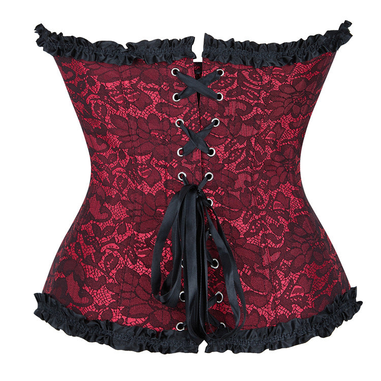 Crimson Lace Court Body Waist Shapewear Top 69A701