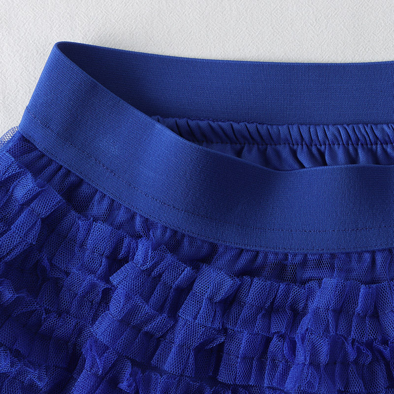 Mesh Splicing Cake Skirt 69A682