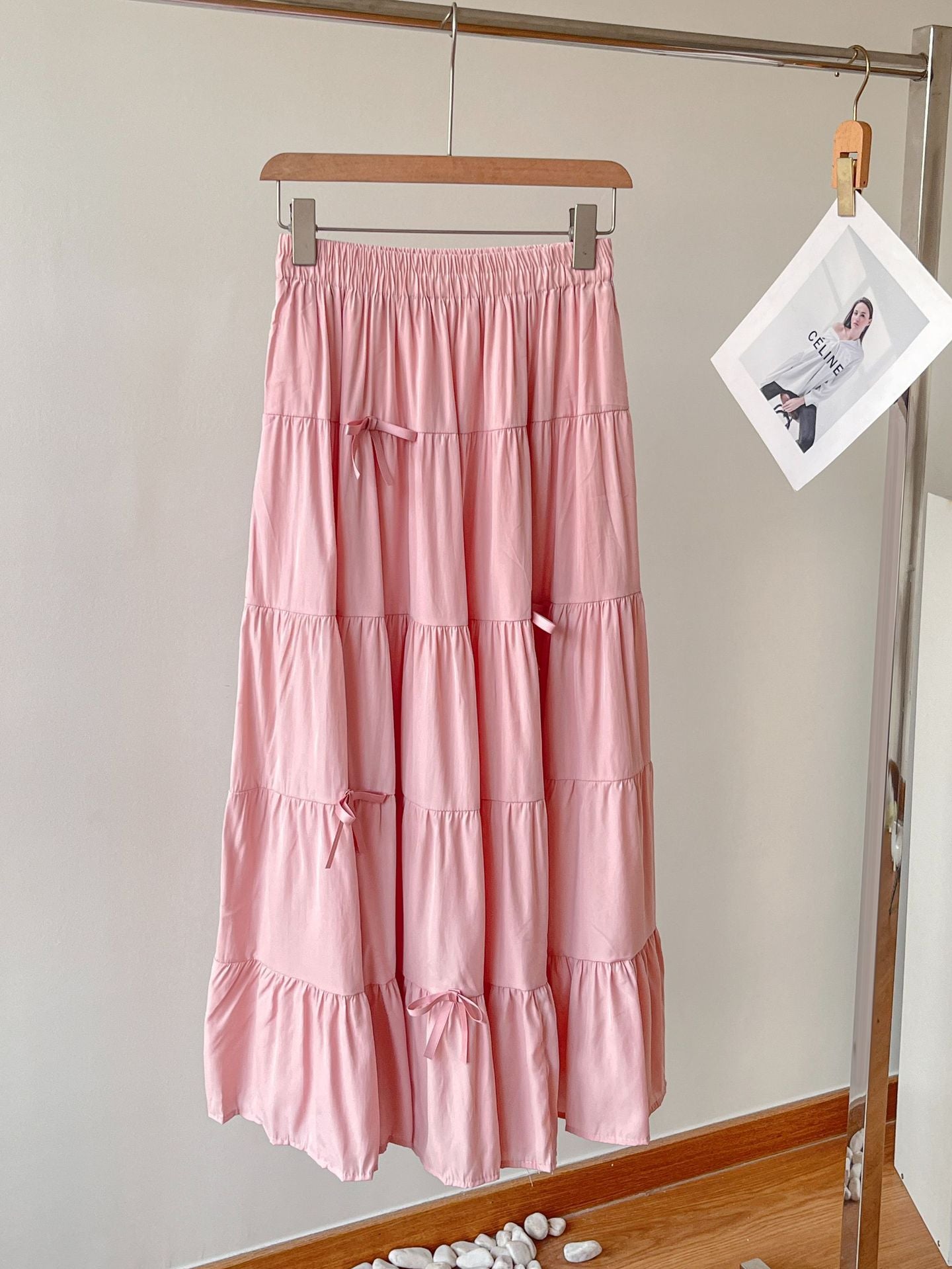 White Bow Cake Skirt Women 69A920