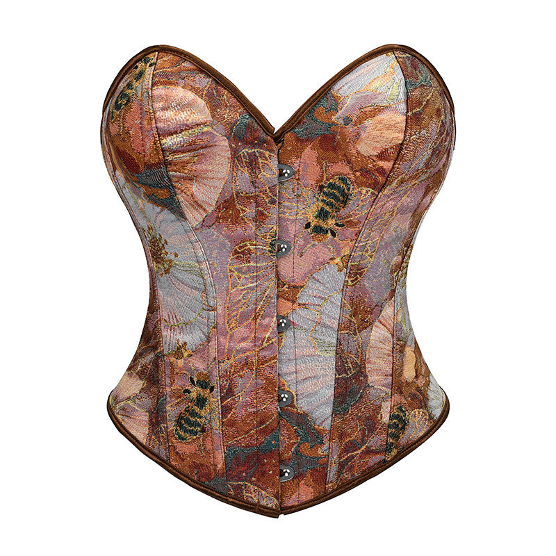Court corset corset green bee jacquard 69A663