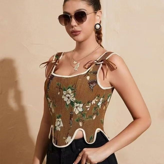 Vintage Fabric French Top 69A918