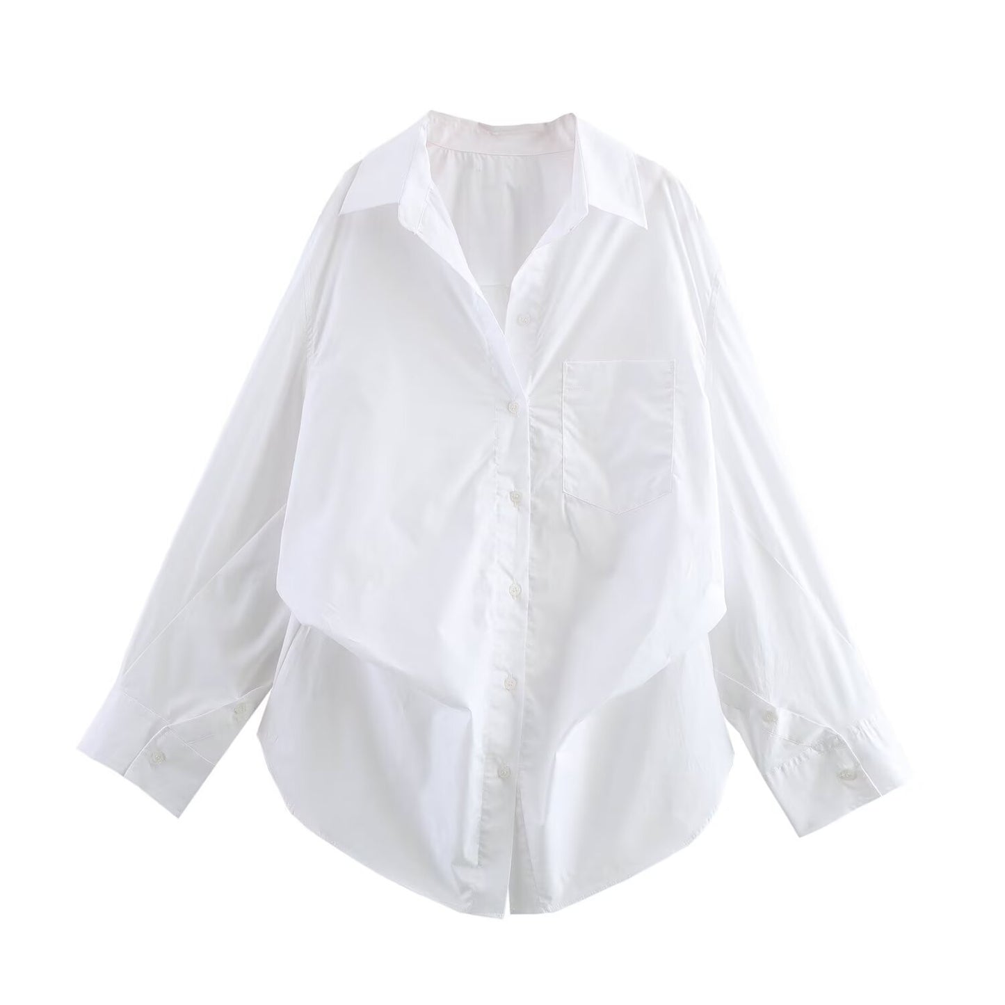 Fashion Versatile Loose Poplin Shirt Sa357/sa358
