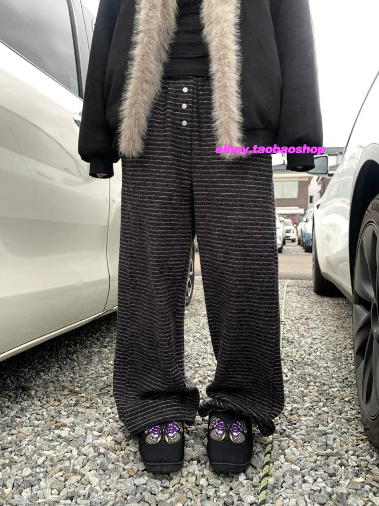 Striped Trousers Women's Straight Trousers SA614