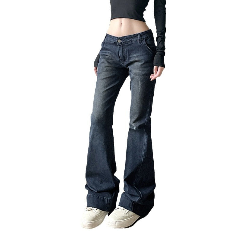 Skinny Washed Denim Micro-pull Pants SA387