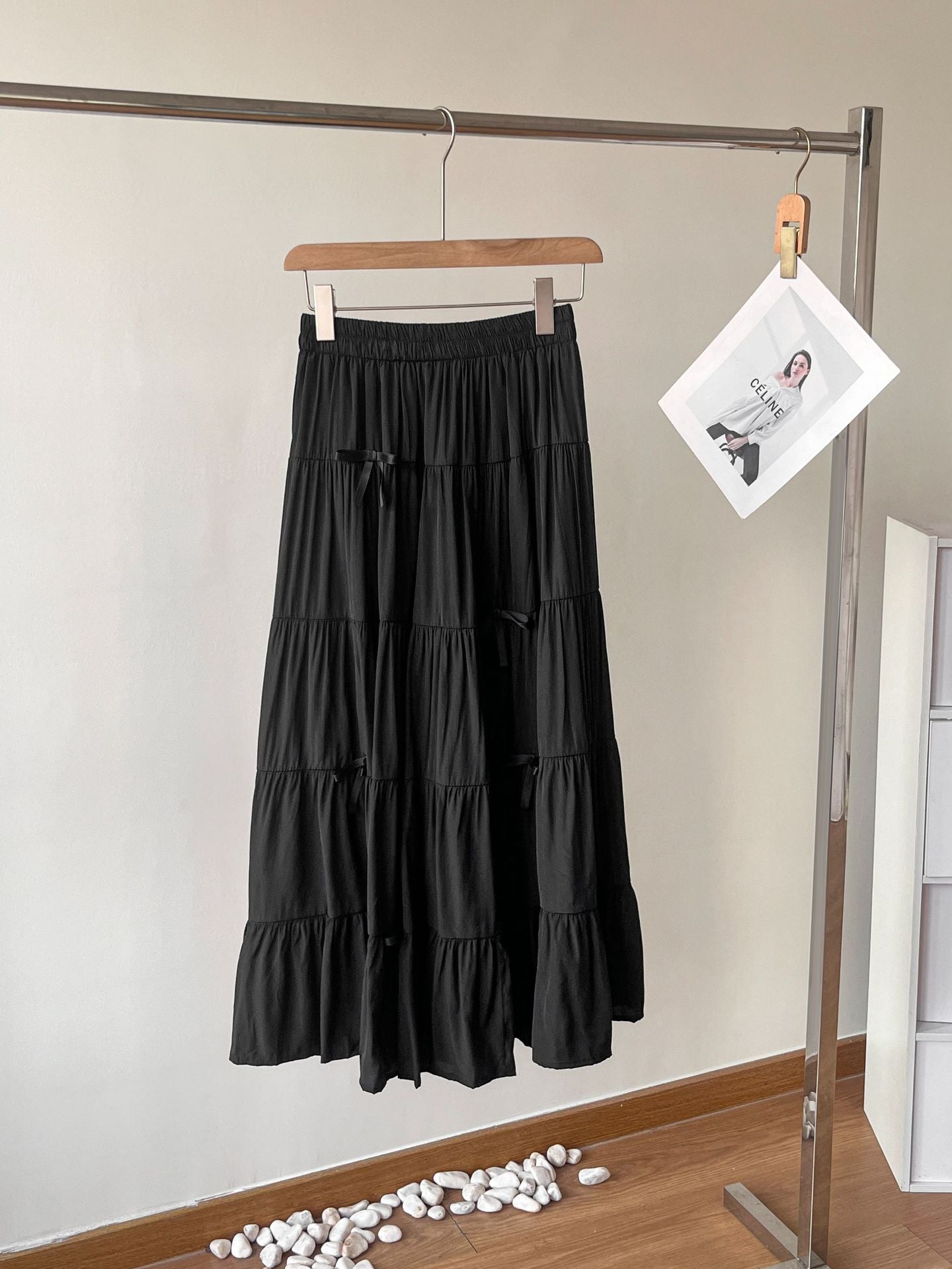 White Bow Cake Skirt Women 69A920