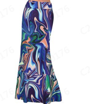 High Waist Elastic Hip Long Skirt 69A684