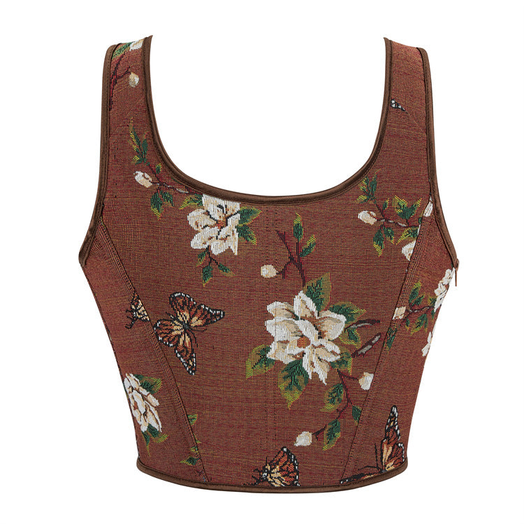 Court Tube Top with Suspenders and Fishbone Corset 69A926