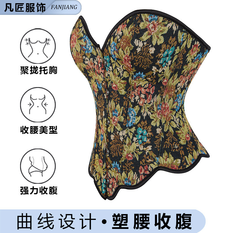 Jacquard Ladies Body Fishbone Corset 69A665