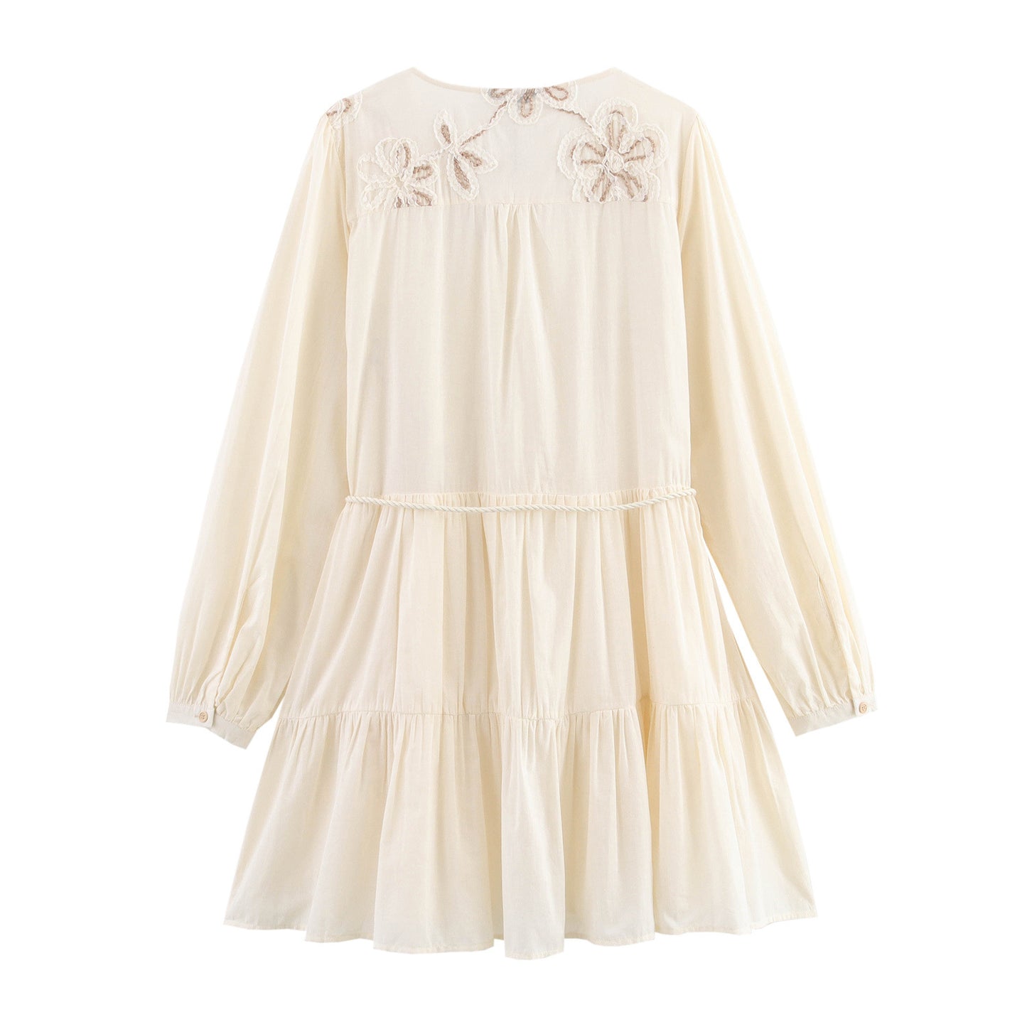 Flower Embroidered Mini Dress SA325