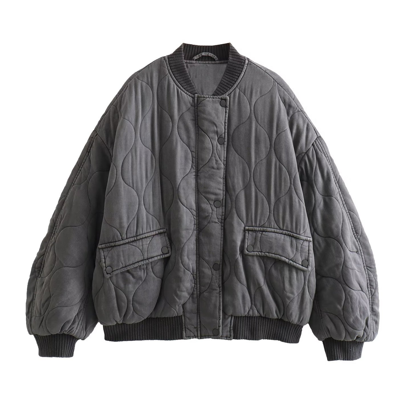Loose Quilted Bomber Jacket SA398/SA399