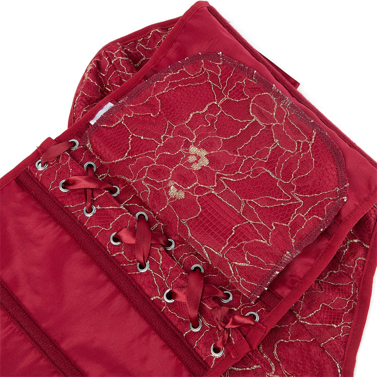 Crimson Mesh Shapewear Top 69A705