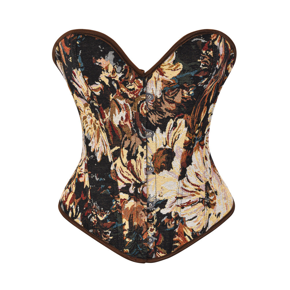 Printed Tube Top, Fishbone Corset 69A745