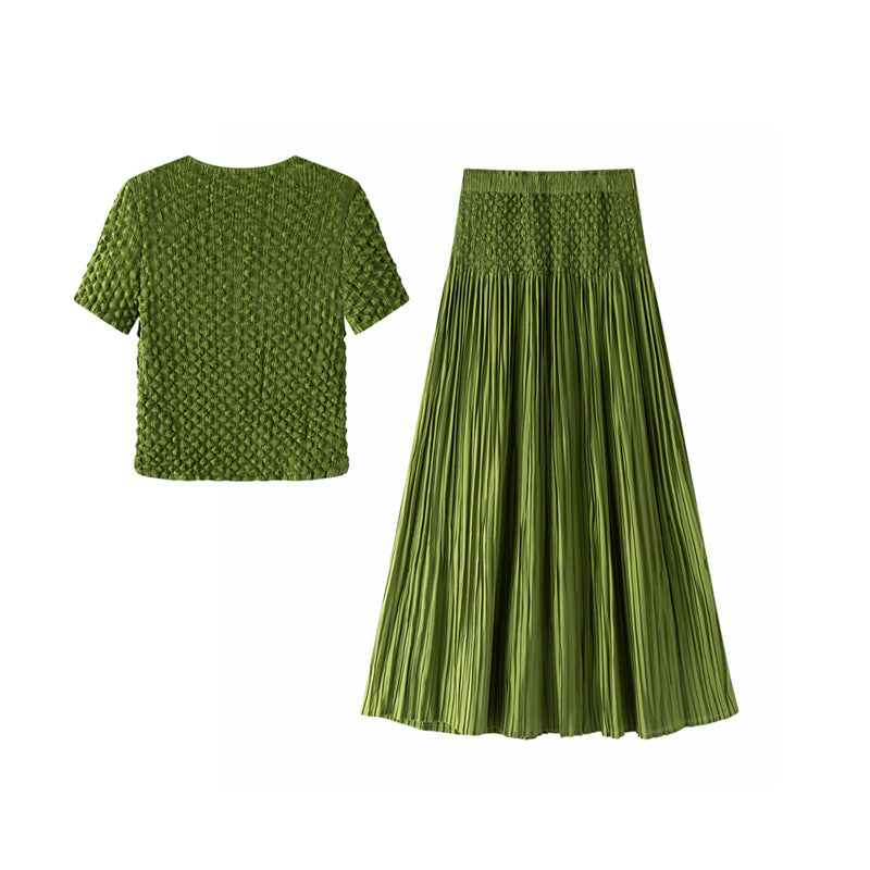 Knit Top + Skirt Women's Suit
