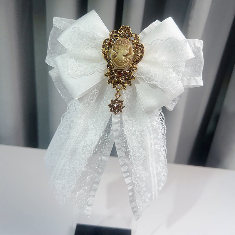 Flower Alloy Beauty Head Brooch 69B963