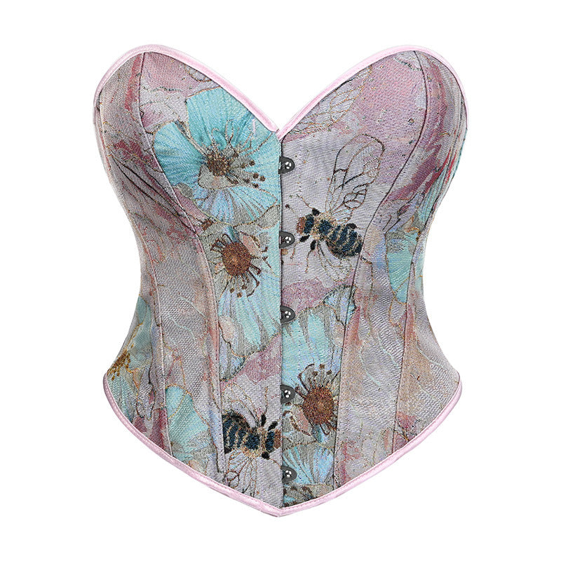 Court corset corset green bee jacquard 69A663