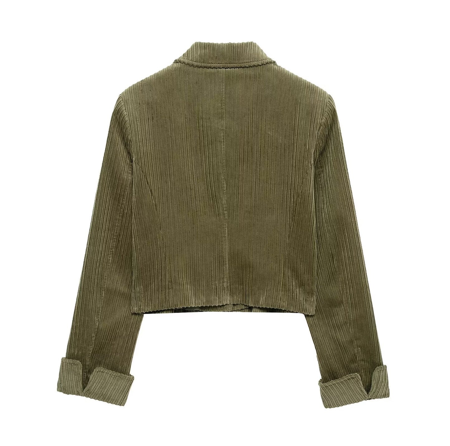 Corduroy Short Jacket Short Skirt Set SA348