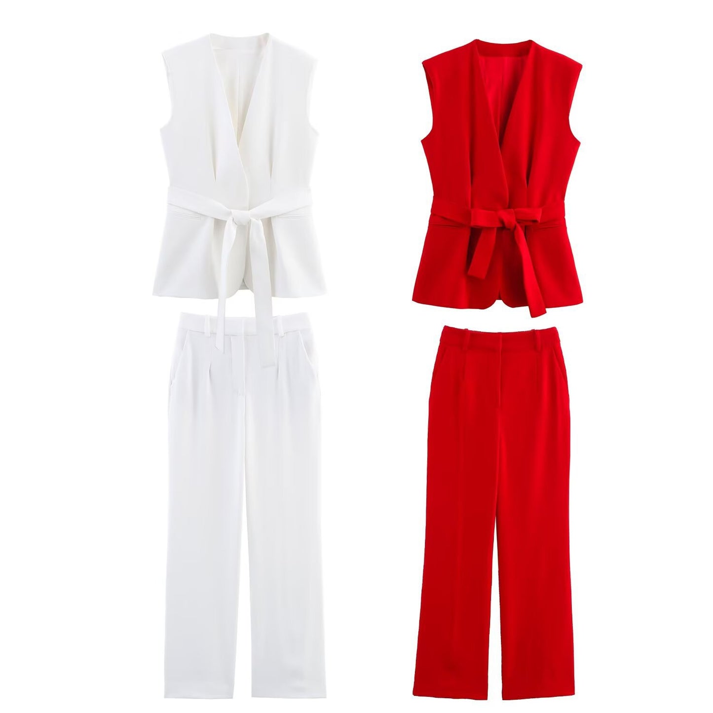 Vest Flared Pants Set SA345