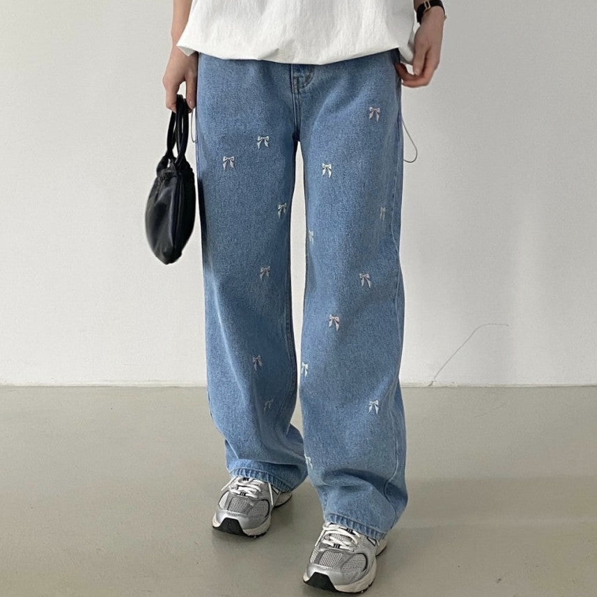 Loose Straight High-waisted Jeans SA337