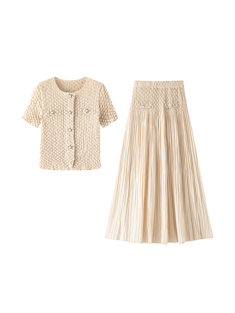 Knit Top + Skirt Women's Suit