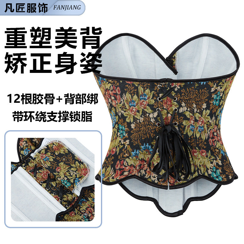 Jacquard Ladies Body Fishbone Corset 69A665