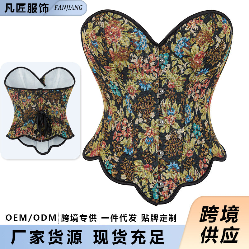Jacquard Ladies Body Fishbone Corset 69A665