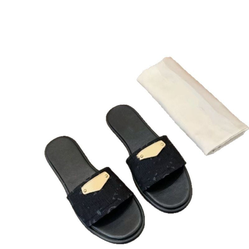 Leather Flat Bottom High-end Trend Sandals Sa261