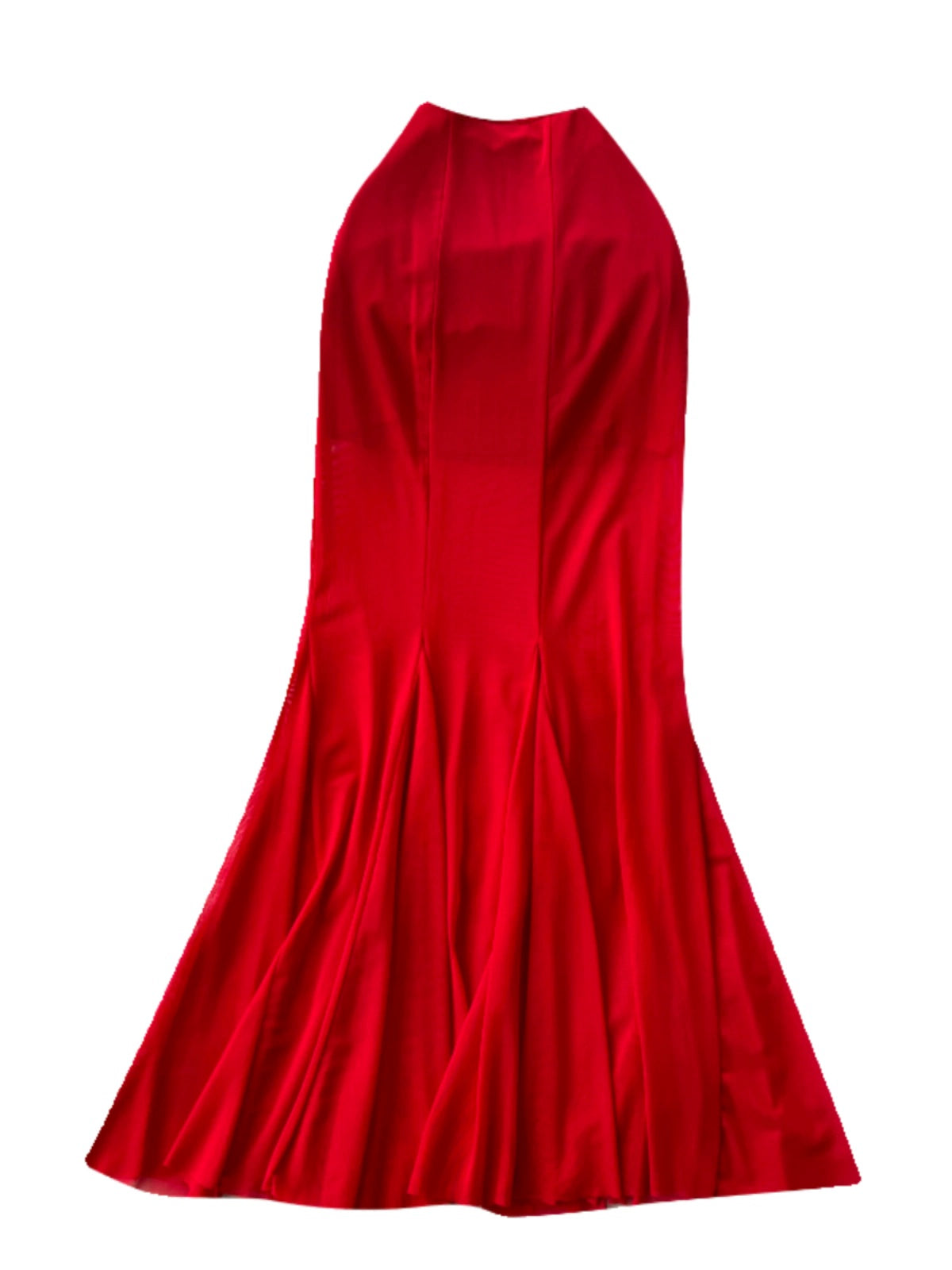 Mesh stitching fishtail hip skirt