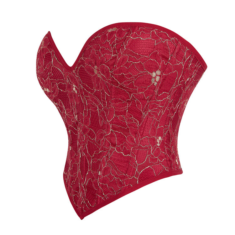 Crimson Mesh Shapewear Top 69A705
