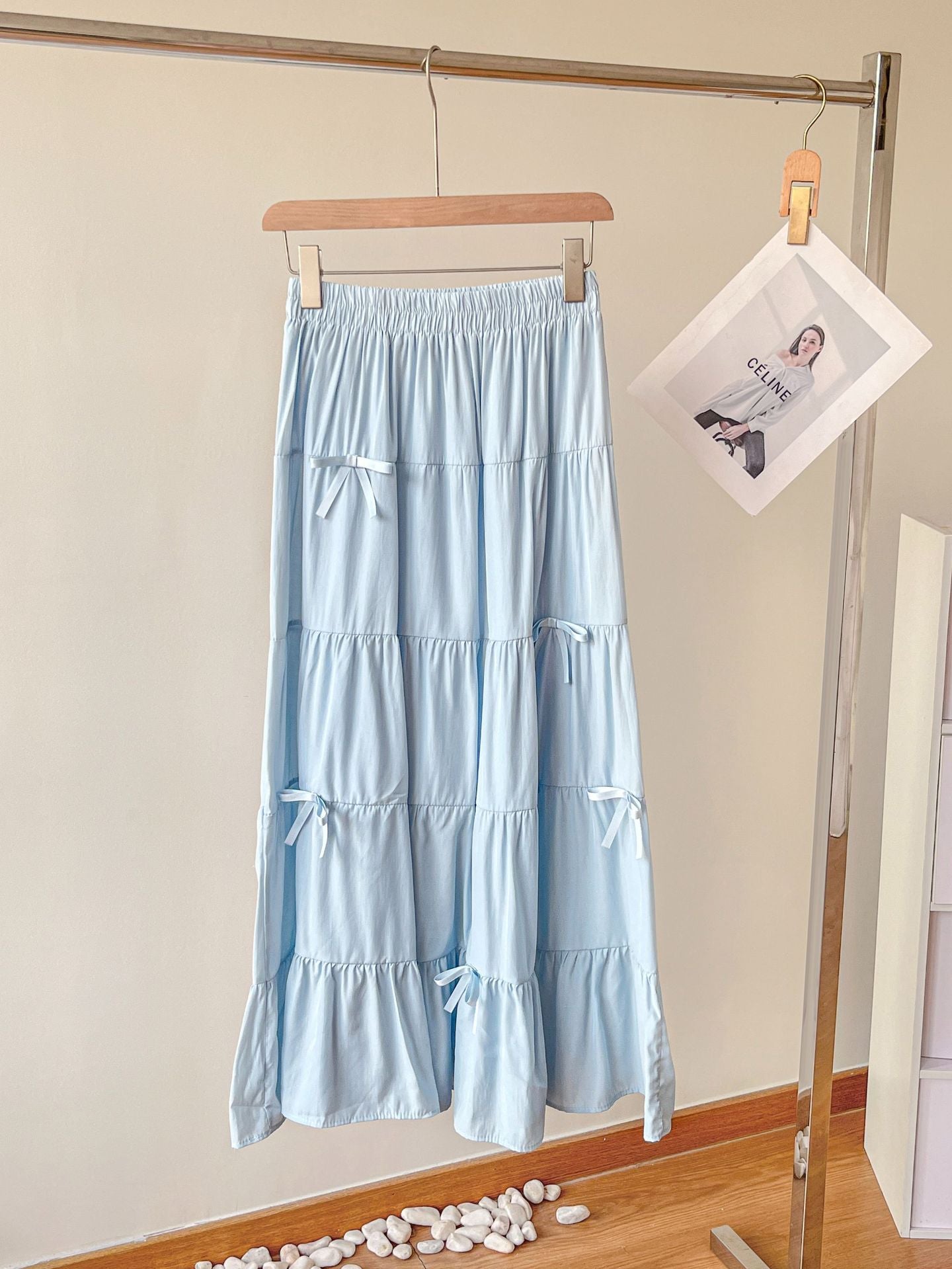 White Bow Cake Skirt Women 69A920