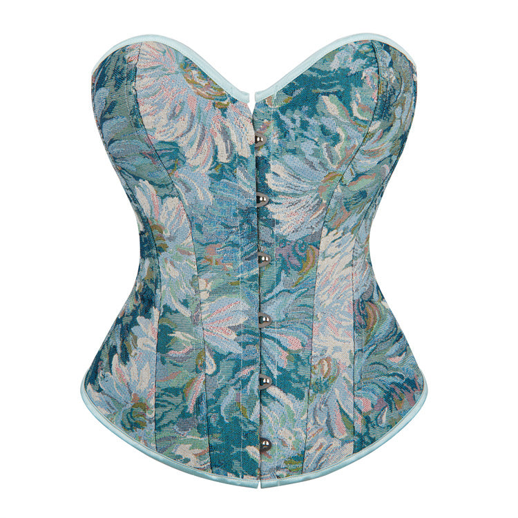 Brown Petal Painted Court Corset Shapewear 69A637