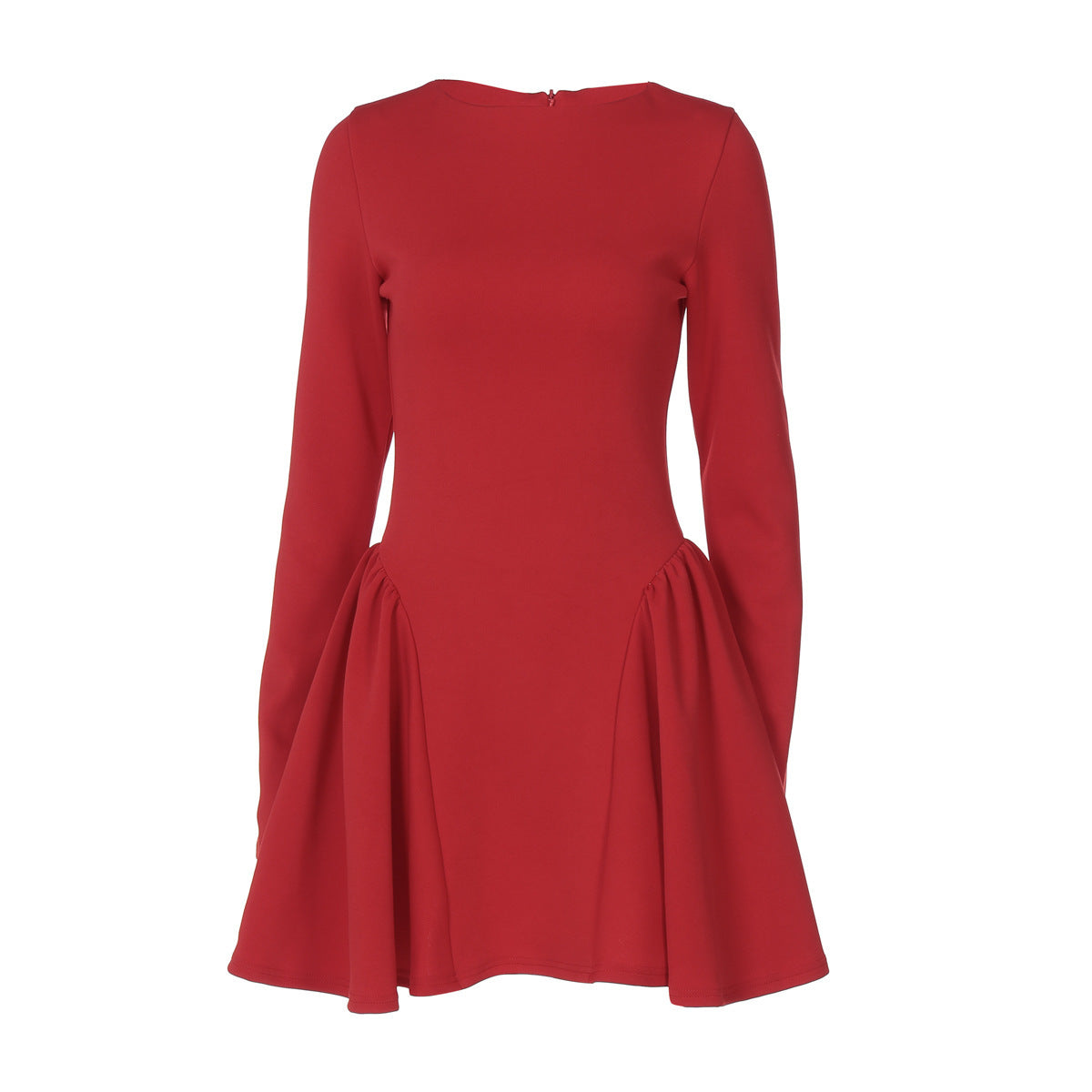 Slim Fit Solid Color Dress Women