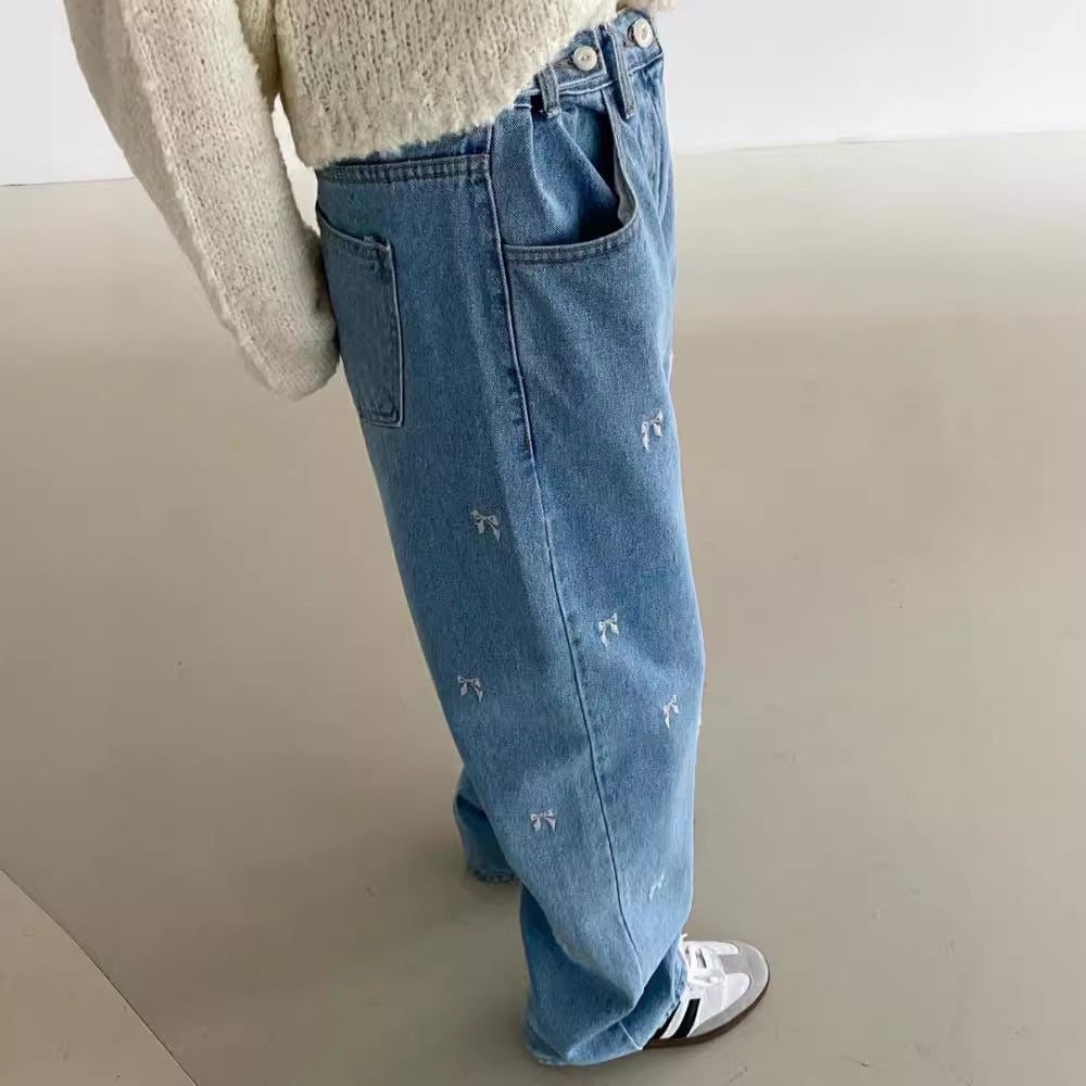 Loose Straight High-waisted Jeans SA337