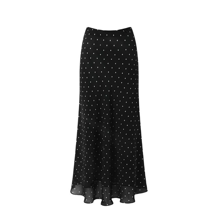 Polka Dot Fishtail Skirt Women's Skirt 69A693
