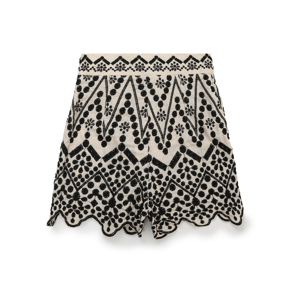 Embroidered Shirt Embroidered Shorts SA341