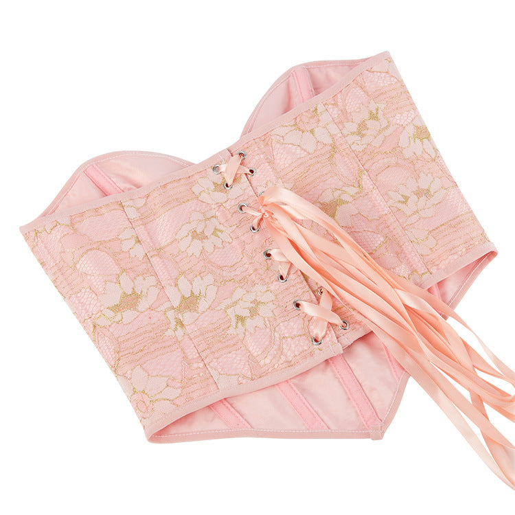 Light Pink Lace Ladies Court Top 69A702